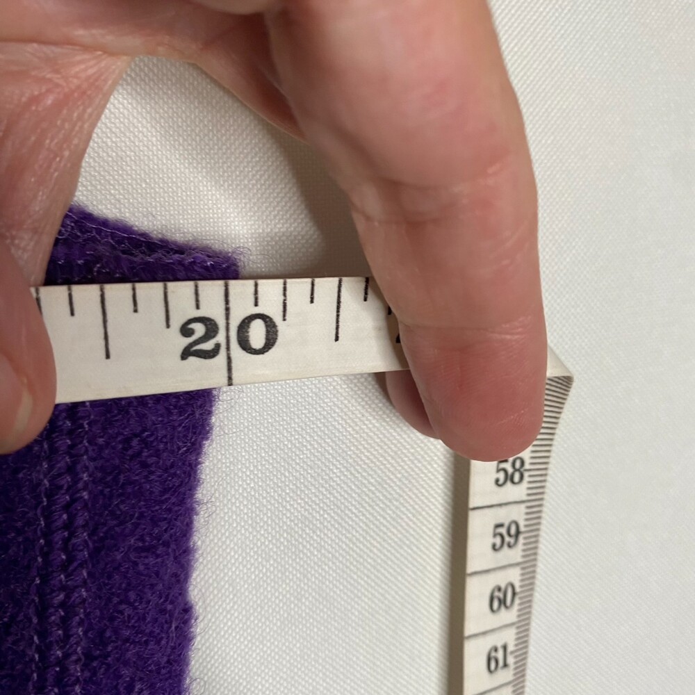 Norm Thompson 100% Wool Purple Button Closure Art-to-Wear Vest Size M - Picture 8 of 9
